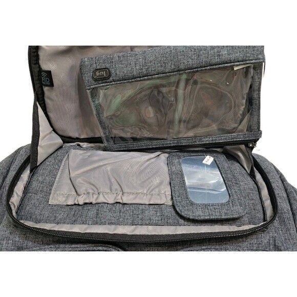 Lug Overnight Travel Gym Tote Puddle Jumper Quilted Gray Bag Carry On - Picture 9 of 13